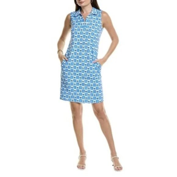 NWT J.Mclaughlin NWT Ayla Catalina Cloth Midi Dress Women's X-Small Blue Pockets - Picture 1 of 5